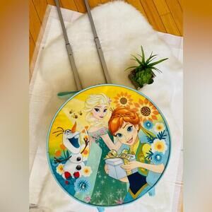 Disney Frozen Kids Rolling Luggage Bag with Elsa, Anna, and Olaf Design